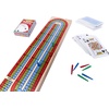 image:imageFamily Classics Cribbage  Solid Wood Continuous 3 Track Board with BuiltIn Storage Compartment for Pegs