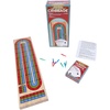 image:imageFamily Classics Cribbage  Solid Wood Continuous 3 Track Board with BuiltIn Storage Compartment for Pegs